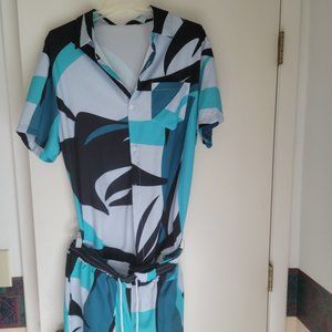 Mens NWOT Print Shirt  & Shorts Coordinate